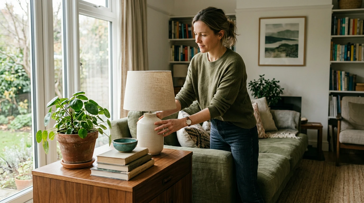 How to Decorate a Side Table With a Lamp