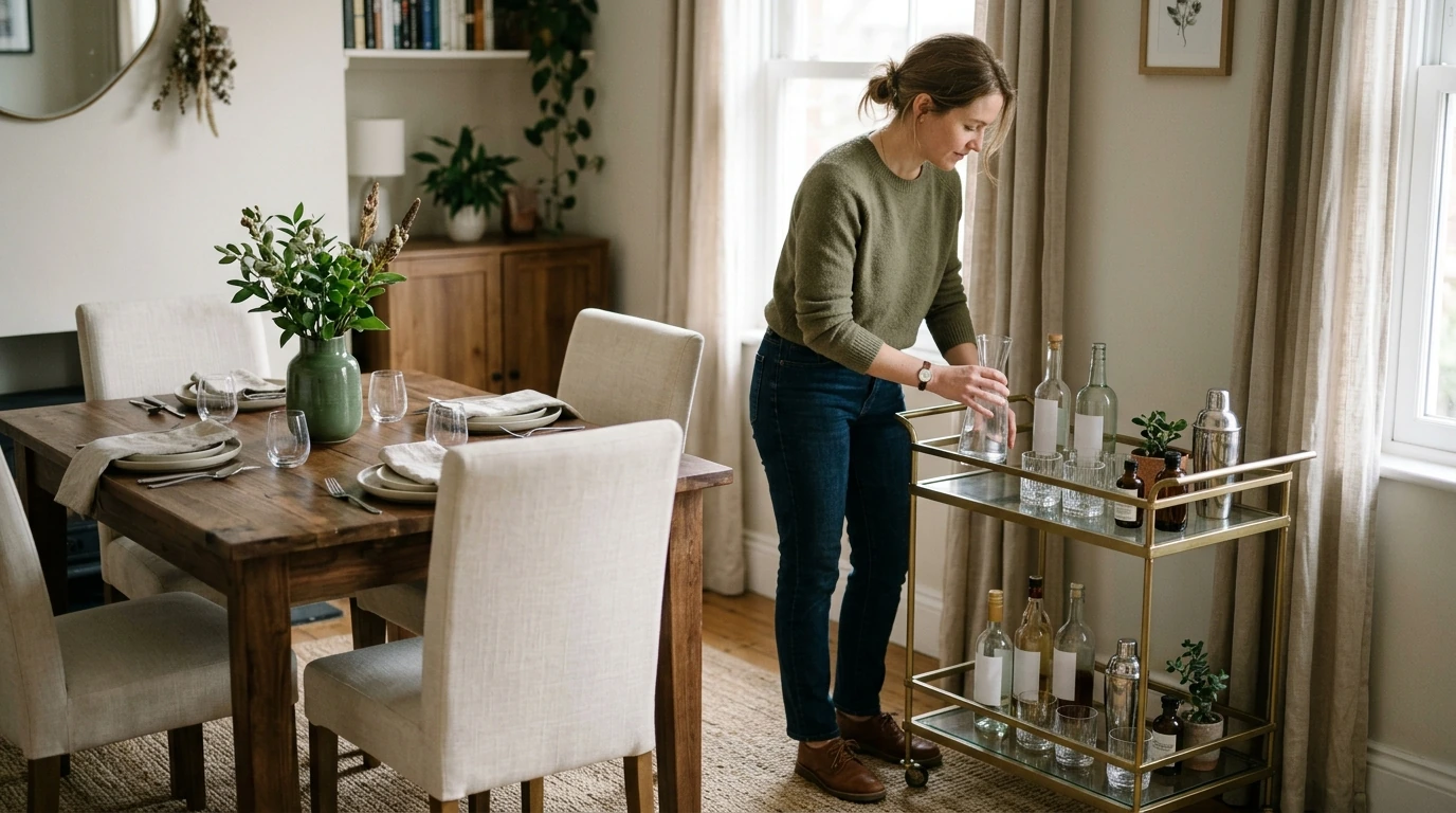 Where to Put a Bar Cart: Best Spots in Your House